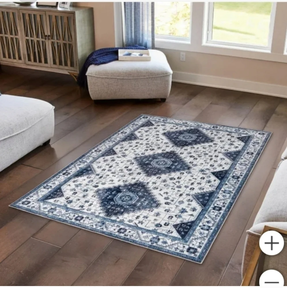 5'3” x 7'5”/ Wyatt & Ash Washable Indoor Area Rug, Cyrus , New